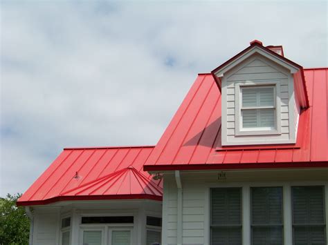 houses with red metal roof|red sheet metal roofing images.